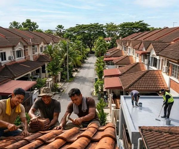 Xoo Roofing team performing roof repair
