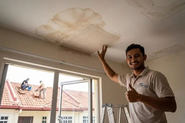 After Water Leaking Through Ceiling