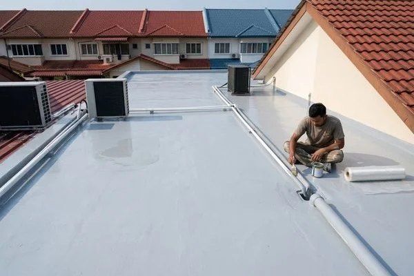 After Flat Roof Waterproofing