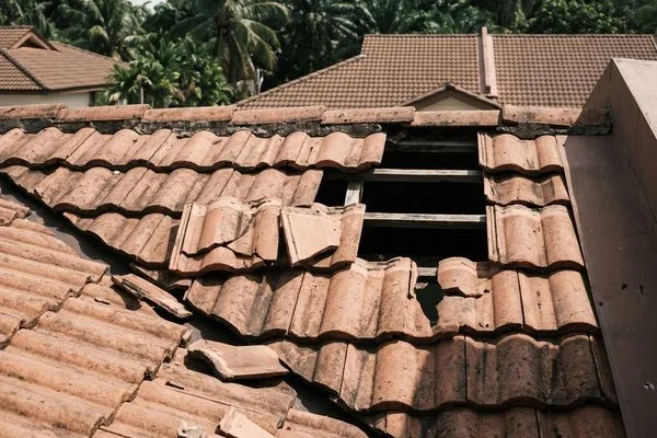 Before Broken & Missing Roof Tiles