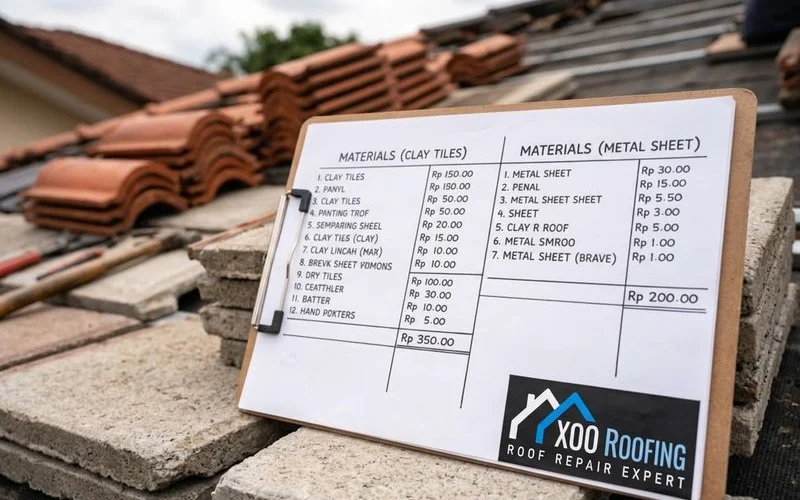 Material cost comparison for Malaysian roofs