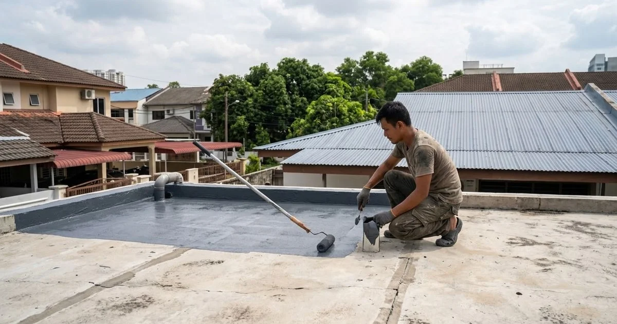 Three waterproofing methods side by side comparison for Malaysian roofs